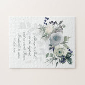 Luke 2:14 "Glory to God" White Rose Legpuzzel (Horizontaal)