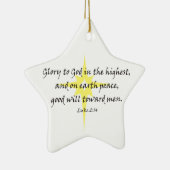 Luke 2:14 keramisch ornament (Rechts)