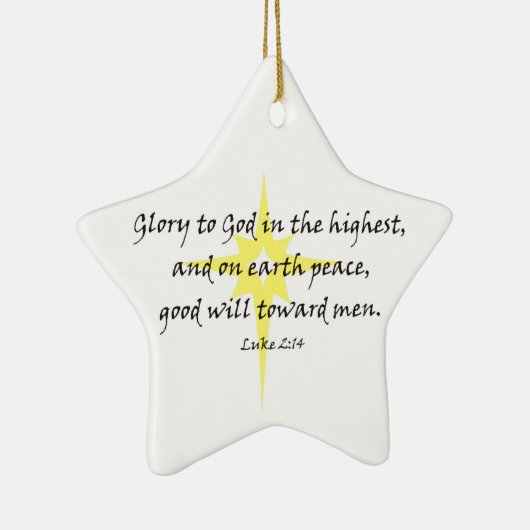 Luke 2:14 keramisch ornament (Rechts)