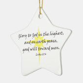 Luke 2:14 keramisch ornament (Links)
