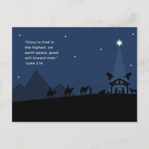Luke 2:14 Kerstmis Briefkaart