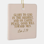 Luke 2:14 Kerstversiering Keramisch Ornament (Rechts)