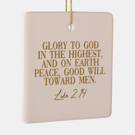 Luke 2:14 Kerstversiering Keramisch Ornament (Rechts)