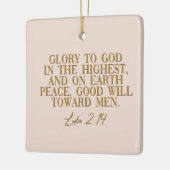 Luke 2:14 Kerstversiering Keramisch Ornament (Links)