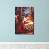 Luke 2:1-7 Jesus is geboren in Bethlehem Canvas (Insitu (Houten vloer))