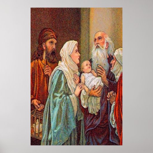 Luke 2:36-38 Anna Gives Bedankt poster (Voorkant)