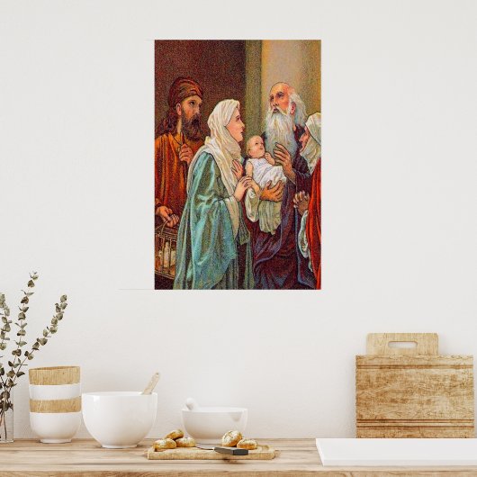 Luke 2:36-38 Anna Gives Bedankt poster (Keuken)
