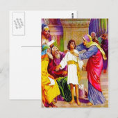 Luke 2:41-50 Jezus in het briefkaart van zijn vade (Voorkant / Achterkant)
