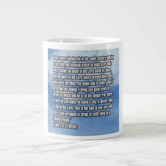 Luke 2:8–12 WEBU Mug Grote Koffiekop (Voorkant)