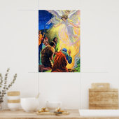 Luke 2:8-14 AngelsVertel het poster van de geboort (Keuken)
