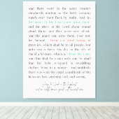 Luke 2:8-14 Canvas Print (Insitu (Houten vloer))