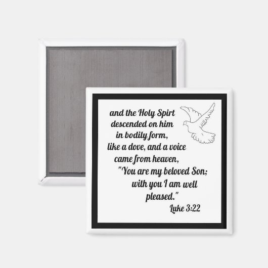 Luke 3:22 magneet (Voorkant / Achterkant)