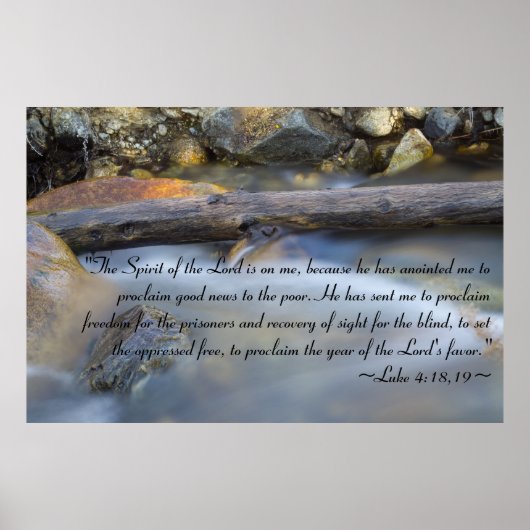 Luke 4:18-19 Poster (Voorkant)