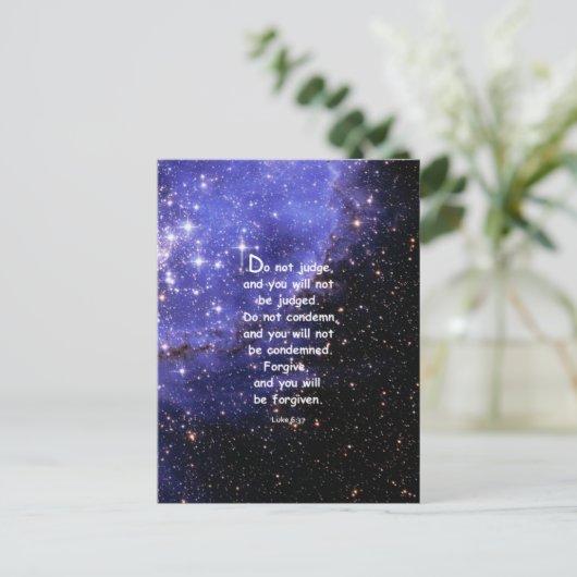 Luke 6:37 briefkaart (Staand voorkant)