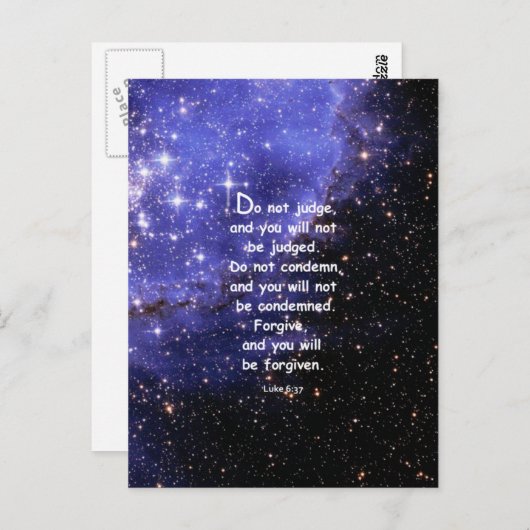 Luke 6:37 briefkaart (Voorkant / Achterkant)