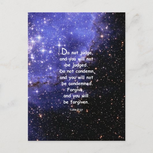 Luke 6:37 briefkaart (Voorkant)