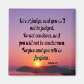 Luke 6:37 - de koelkast Magnet van de Koeling (Voorkant)