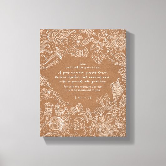 Luke 6:38 Canvas (Voorkant)
