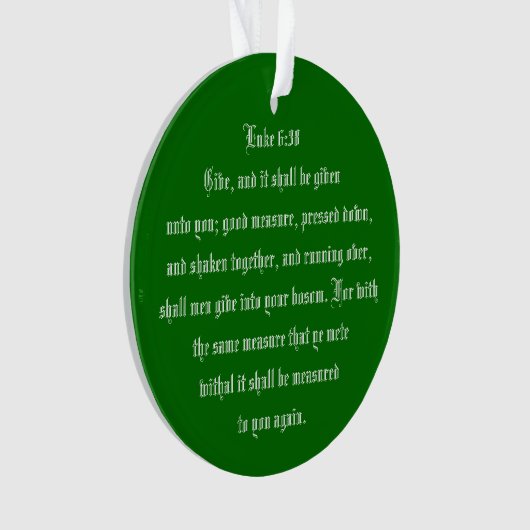 LUKE 6:38 ORNAMENT (voorkant)