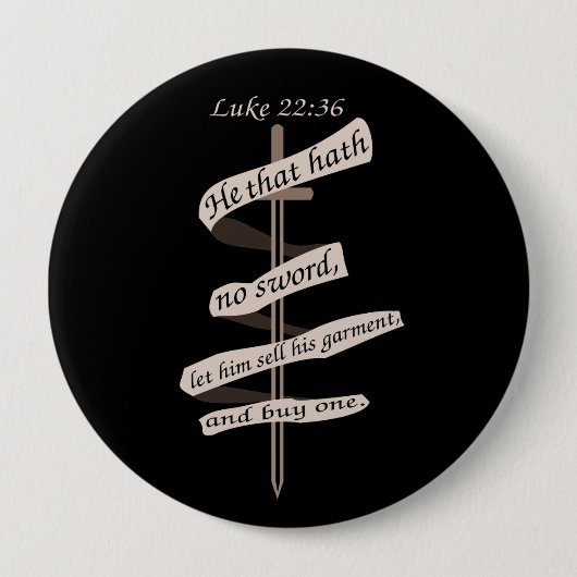Luke Advice koopt een zwaard Ronde Button 4,0 Cm (Voorkant)