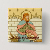 Luke de Evangelist (RLS 08) Vierkante Button 5,1 Cm (Voorkant)
