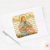 Luke de Evangelist (RLS 08) Vierkante Sticker (Envelop)