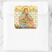 Luke de Evangelist (RLS 08) Vierkante Sticker (Tas)