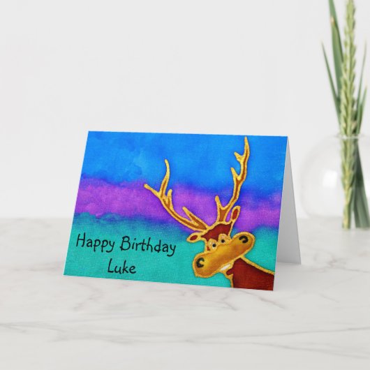 Luke, Gelukkige gekke het mannetjeskaart van de Kaart (Voorkant)