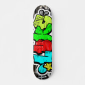 Luke Graffiti - Aangepast gepersonaliseerd wollig Persoonlijk Skateboard (Voorkant)