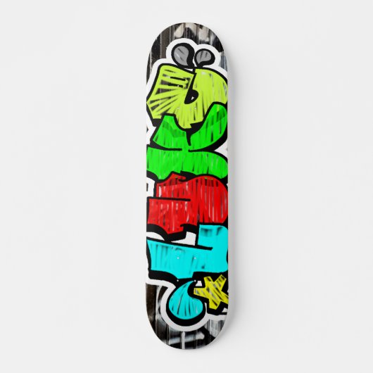 Luke Graffiti - Aangepast gepersonaliseerd wollig  Persoonlijk Skateboard (Voorkant)
