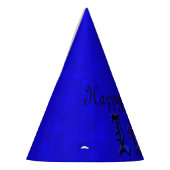 Luke, Happy Birthday Logo Blue Paper Pet. Feesthoedjes (Links)