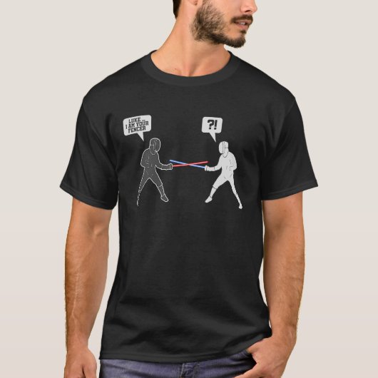 Luke, ik ben je Fencer Fencing T-shirt (Voorkant)