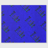 Luke naamlogo op blauw, cadeaupapier (Vlak)