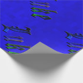 Luke naamlogo op blauw, cadeaupapier (Hoek)