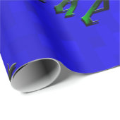 Luke naamlogo op blauw, cadeaupapier (Rol Hoek)