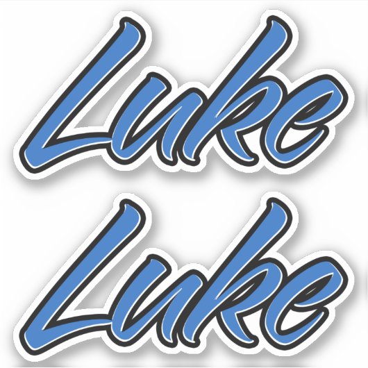 Luke Name blue Aufkleber Sticker Stickerset (Voorkant)