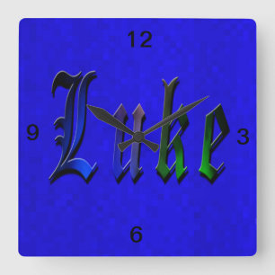 Luke Name Logo, Vierkante Klok