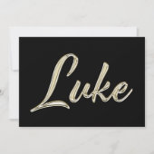 Luke Name white gold Handwriting Karte Kaart (Voorkant)