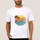 Luke Retro Zonsondergang Naam Ontwerp T-shirt (Voorkant)