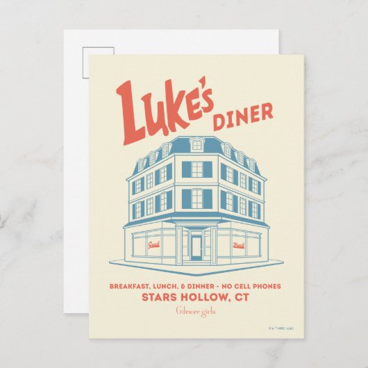 Luke’s Diner Stars Hollow Design Briefkaart (Voorkant / Achterkant)