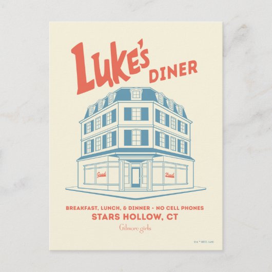 Luke’s Diner Stars Hollow Design Briefkaart (Voorkant)