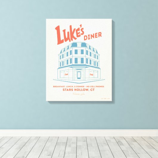 Luke’s Diner Stars Hollow Design Canvas Afdruk (Insitu (Houten vloer))