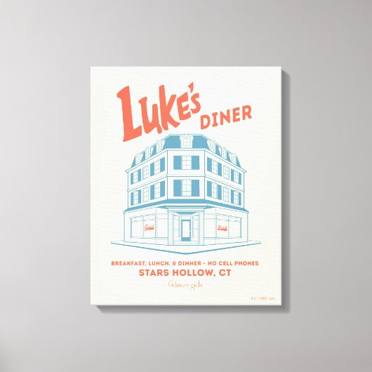 Luke’s Diner Stars Hollow Design Canvas Afdruk (Voorkant)