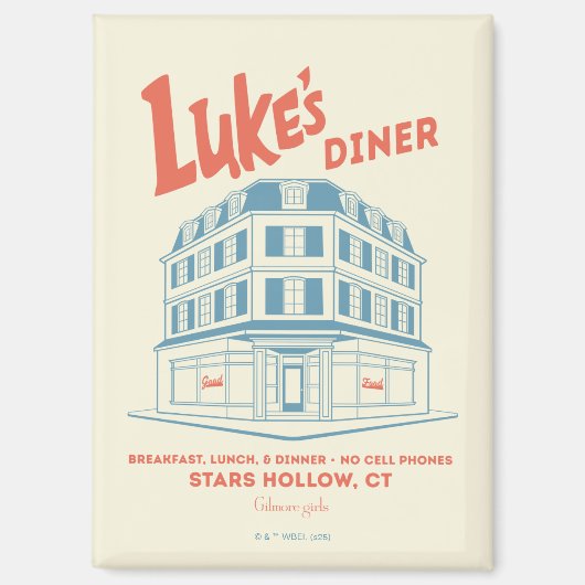 Luke’s Diner Stars Hollow Design Magneet (Voorkant)