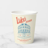 Luke’s Diner Stars Hollow Design Papieren Bekers (Achterkant)
