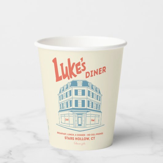Luke’s Diner Stars Hollow Design Papieren Bekers (Voorkant)