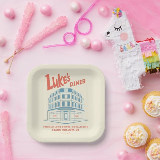 Luke’s Diner Stars Hollow Design Papieren Bordje (Feest)