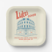 Luke’s Diner Stars Hollow Design Papieren Bordje (Voorkant)