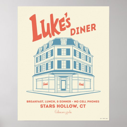 Luke’s Diner Stars Hollow Design Poster (Voorkant)