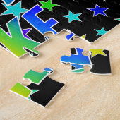 "LUKE" Voornaam, geun "HAPPY BIRTHDAY" Legpuzzel (Zijkant)